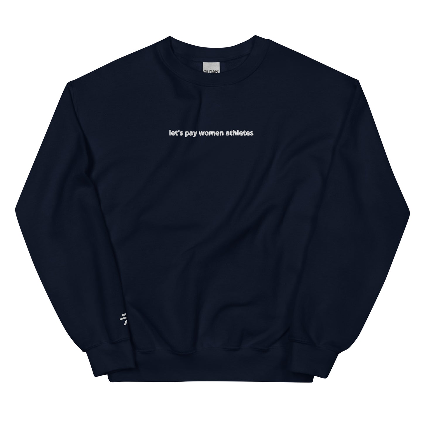 Unisex Let's Pay Women Athletes Embroidered Crewneck